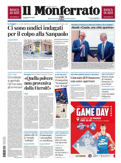 Il Monferrato - Edizione 22 del 21/03/2025